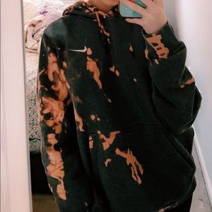 bleach tie dyed nike hoodie